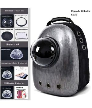 Zaino Borsa Trasportino Gatto Cane Portatile Viaggio Design A Capsula Spaziale         