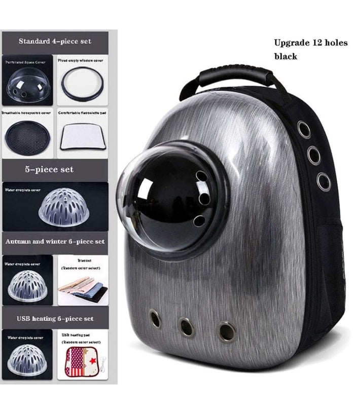 Zaino Borsa Trasportino Gatto Cane Portatile Viaggio Design A Capsula Spaziale         