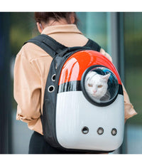 Zaino Borsa Trasportino Gatto Cane Portatile Viaggio Design A Capsula Spaziale         