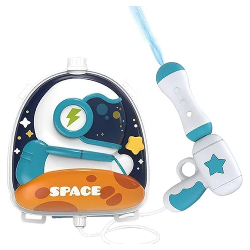 Trade Shop - Zaino Con Pistola Ad Acqua Per Bambini Giocattolo 21x26cm Design Astronauta 618548 -
