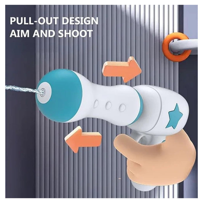 Trade Shop - Zaino Con Pistola Ad Acqua Per Bambini Giocattolo 21x26cm Design Astronauta 618548 -