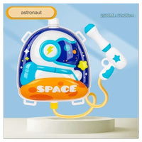 Trade Shop - Zaino Con Pistola Ad Acqua Per Bambini Giocattolo 21x26cm Design Astronauta 618548 -