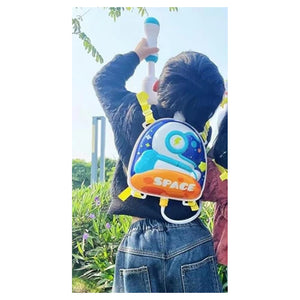 Trade Shop - Zaino Con Pistola Ad Acqua Per Bambini Giocattolo 21x26cm Design Astronauta 618548 -