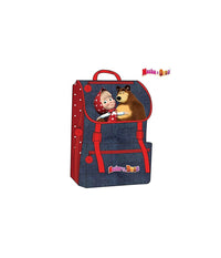Zaino Estensibile Scuola Elementare E Media Zainetto 38x28x13 Cm Masha E Orso         