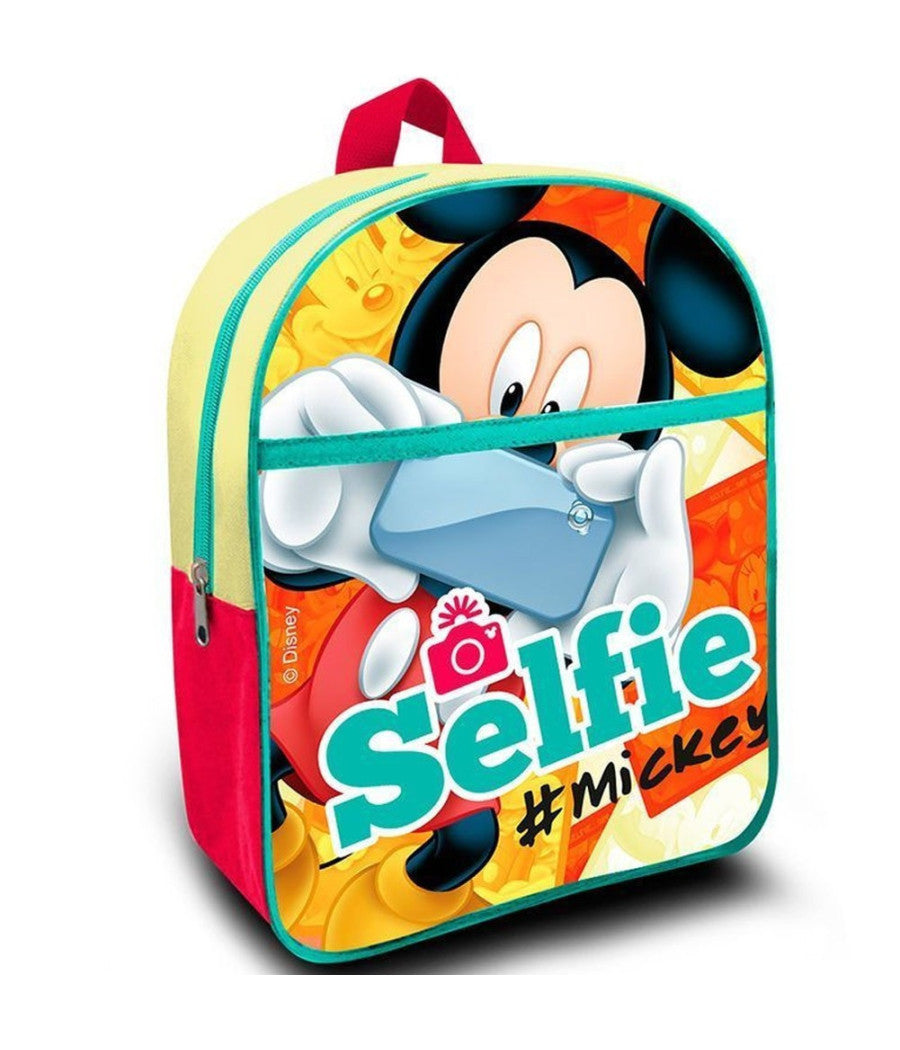 Zaino Mickey Mouse Topolino Colore Ocra Bambini Asilo Tempo Libero Elementari         