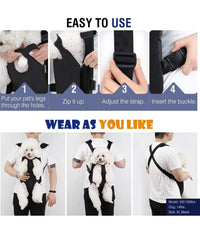 Zaino Per Animali Domestici Traspirante Cani Regolabile Portatile Rete Tg.l Rosa         