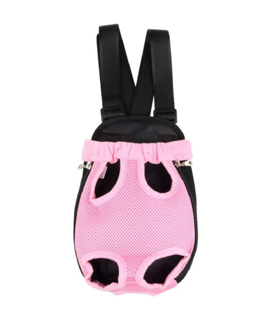 Zaino Per Animali Domestici Traspirante Cani Regolabile Portatile Rete Tg.l Rosa         