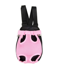 Zaino Per Animali Domestici Traspirante Cani Regolabile Portatile Rete Tg.l Rosa         