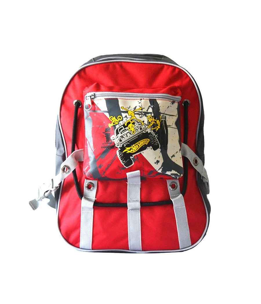 Zaino Per Scuola Gita Tempo Libero Escursioni Hot Weels Tessuto Ergomonico         