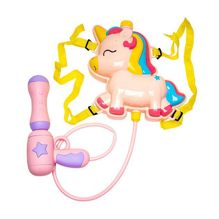 Trade Shop - Zaino Pistola Spara Acqua Per Bambini Gioco Serbatoio Da 2 Lt Estate Unicorno 6726038 -