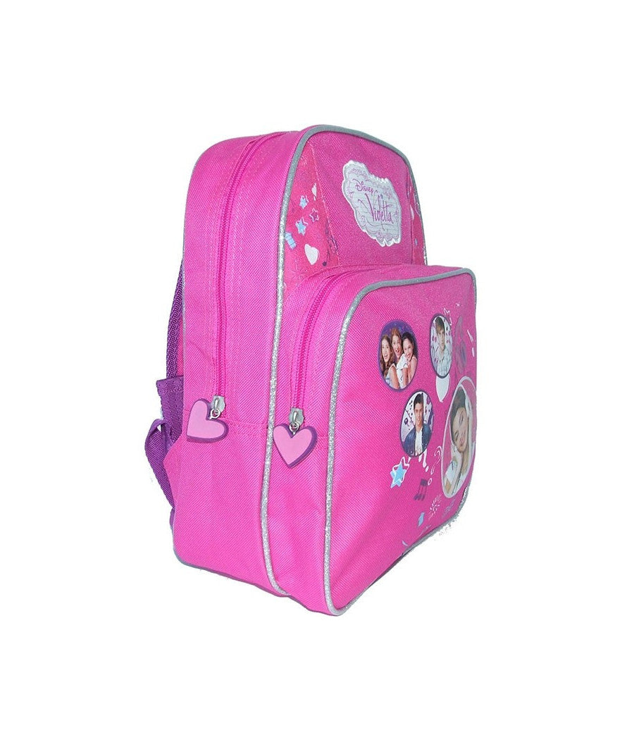 Zaino Scuola Asilo E Tempo Libero In Microfibra E Pvc Zainetto Disney Violetta         