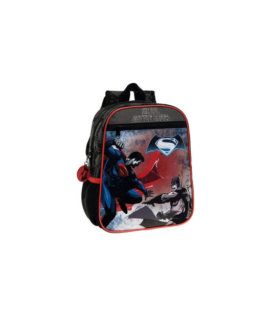 Zaino Scuola Asilo Zainetto 23 X 28 X 10 Cm Nero Borsa Pvc Batman Vs Superman         