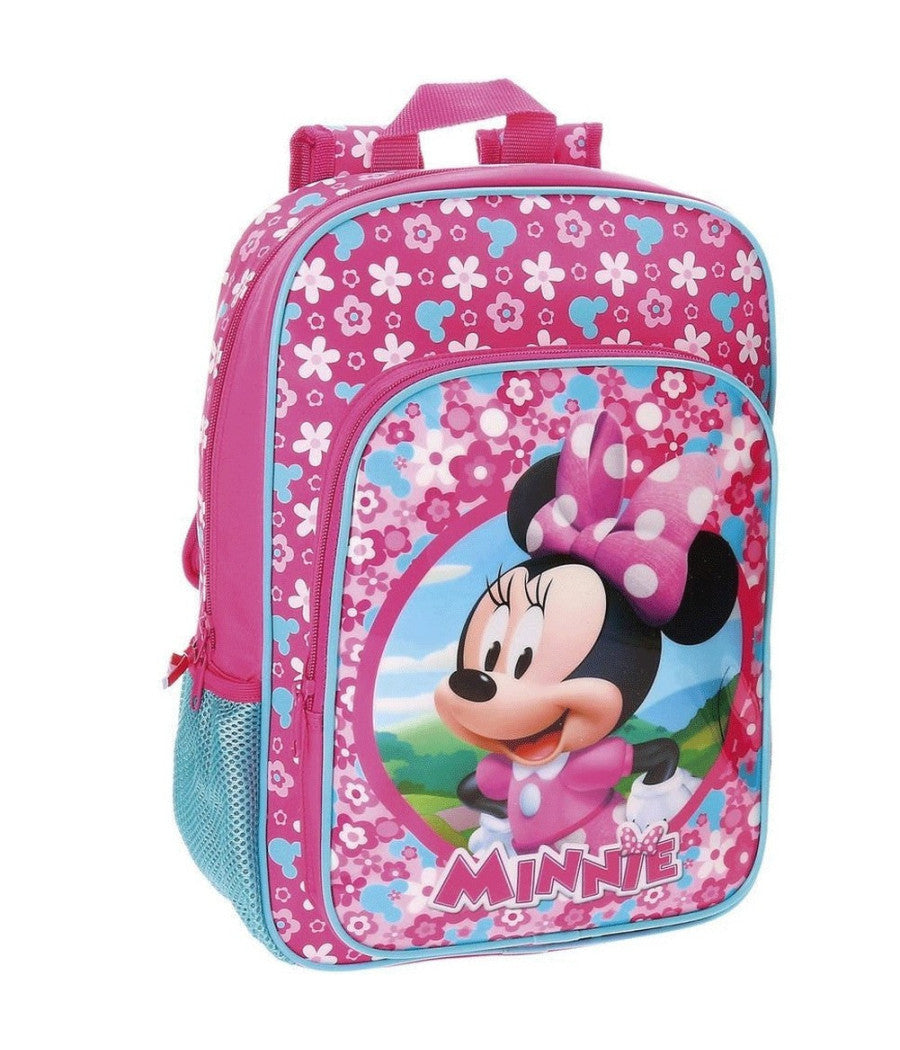 Zaino Scuola Minnie 38 Cm Zaino Elementari Topolina Bambine Rosa         