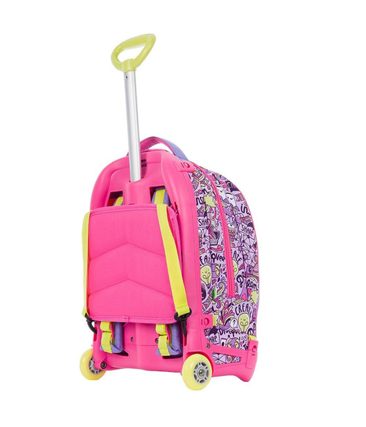 Zaino Scuola Ragazzi Trolley 3in1 Jack Sj Con Carrello Rimovibile Rosa         