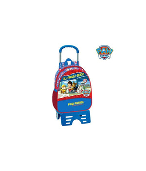 Zaino Trolley 33 Cm Con Carrello Zainetto Scuola Asilo Elementare Paw Patrol         