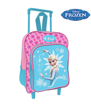 Zaino Trolley Frozen Elsa Disney Asilo Scuola Bambine Viaggi Alto 30 Cm         