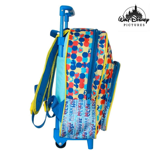Trade Shop - Zaino Trolley Mickey Topolino Disney Asilo Scuola Bambini Viaggi Altezza 30 Cm -