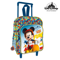 Trade Shop - Zaino Trolley Mickey Topolino Disney Asilo Scuola Bambini Viaggi Altezza 30 Cm -