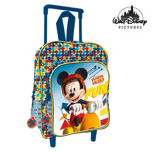 Trade Shop - Zaino Trolley Mickey Topolino Disney Asilo Scuola Bambini Viaggi Altezza 30 Cm -