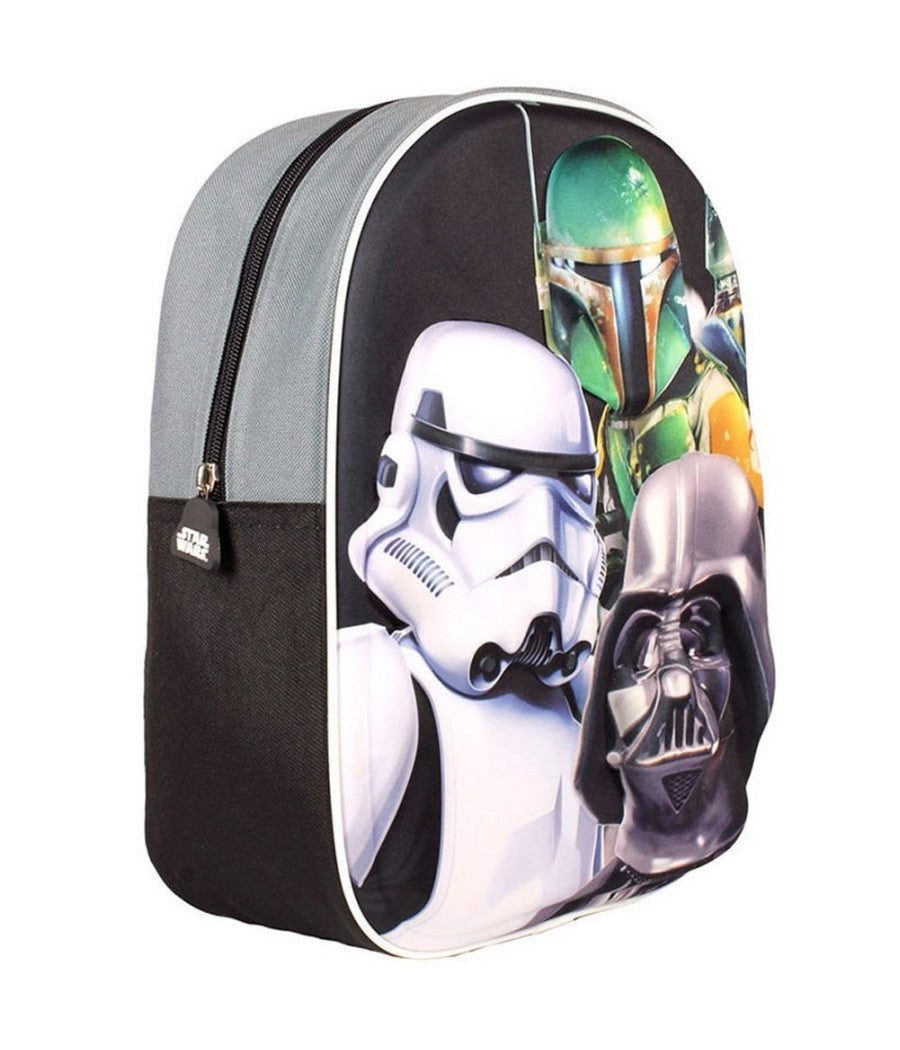 Zaino Zainetto Asilo Star Wars 3d Effetto Rilievo  25 X 10 X 31 Cm Scuola         