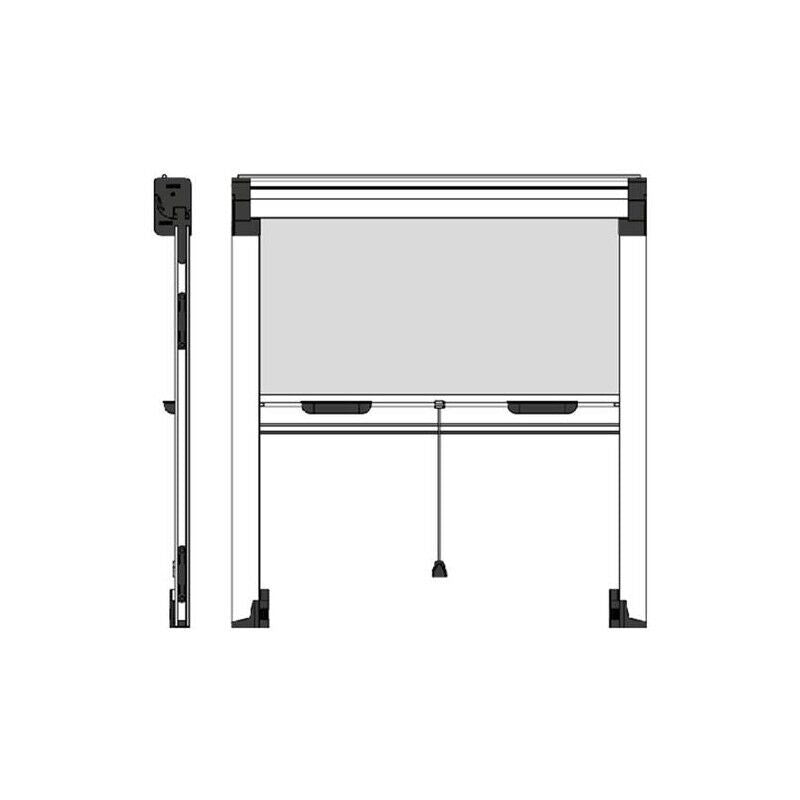 Zanzariera a rullo verticale riducibile su misura Sangiorgio serie FLASH-120x160 H / Bronzo