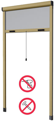 Zanzariera avvolgibile verticale cm 140 x 250Ê bronzo con fissaggio ad espansione