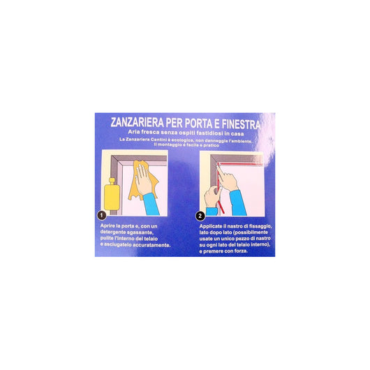 Trade Shop - Zanzariera Bianca In Poliestere Per Porta E Finestra 150x200cm Anti Zanzare Casa -