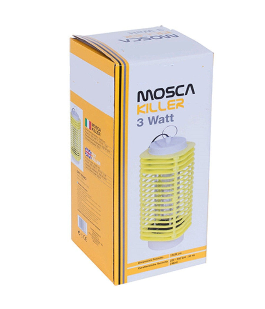 Zanzariera Elettrica Lampada Insetticida Mosca Moskito Killer 3w 12 X 26 Cm         
