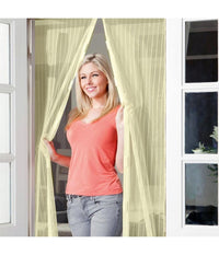 Zanzariera Magnetica 120 X 240 Cm Beige Universale 18 Magneti Tenda Per Porte         