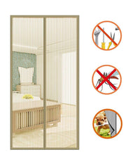 Zanzariera Magnetica 120 X 240 Cm Beige Universale 18 Magneti Tenda Per Porte         