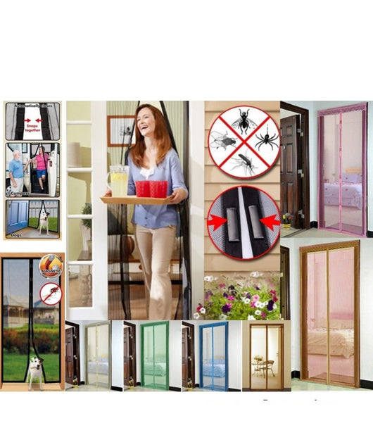 Zanzariera Magnetica Anti Insetti Magic Mesh Porte Balcone Finestre 210x95cm         
