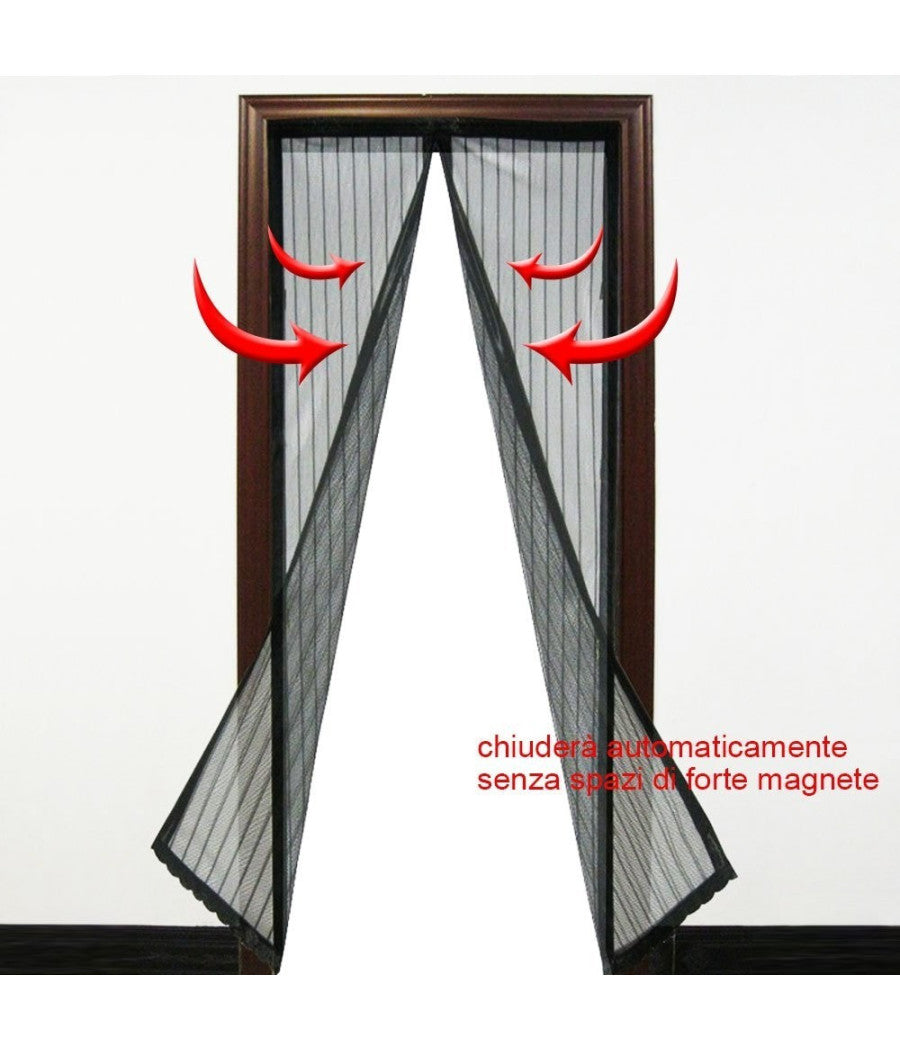 Zanzariera Magnetica Per Porte 140 X 240 Cm Universale Nera Tenda Zanzariera         