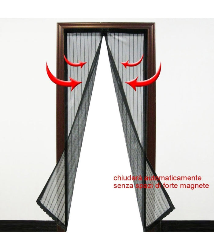 Zanzariera Magnetica Per Porte 140 X 240 Cm Universale Nera Tenda Zanzariera         