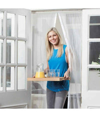 Zanzariera Magnetica Universale 140 X 240 Cm Bianca 18 Magneti Tenda Per Porta         