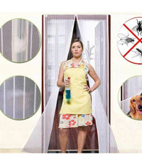 Zanzariera Magnetica Universale 140 X 240 Cm Bianca 18 Magneti Tenda Per Porta         