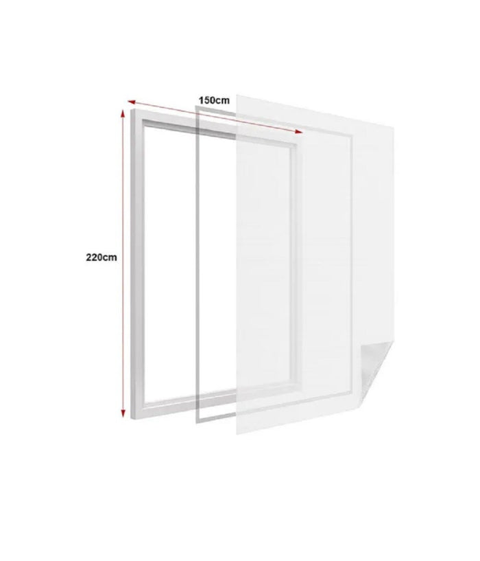 Zanzariera Universale Finestra Bianca Adesiva Con Nastro Velcro 150x220cm 10228         