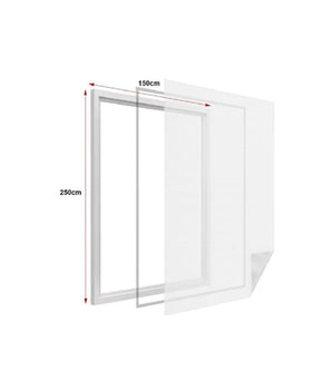 Zanzariera Universale Finestra Bianca Adesiva Con Velcro 150x250cm Insetti 12923         