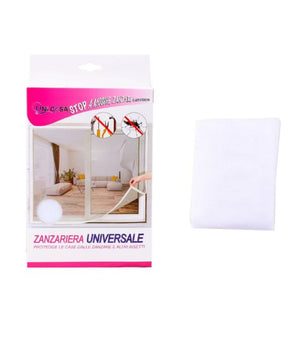 Zanzariera Universale Finestra Bianca Adesiva Con Velcro 150x250cm Insetti 12923         