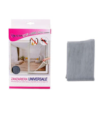 Zanzariera Universale Finestra Grigia Adesiva Con Nastro Velcro 150x220 Cm 12922         