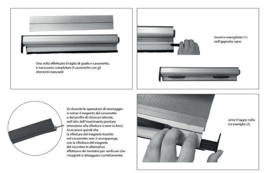Zanzariere a rullo con cassonetto da 42mm apertura laterale 150x250 bianca - HDcasa