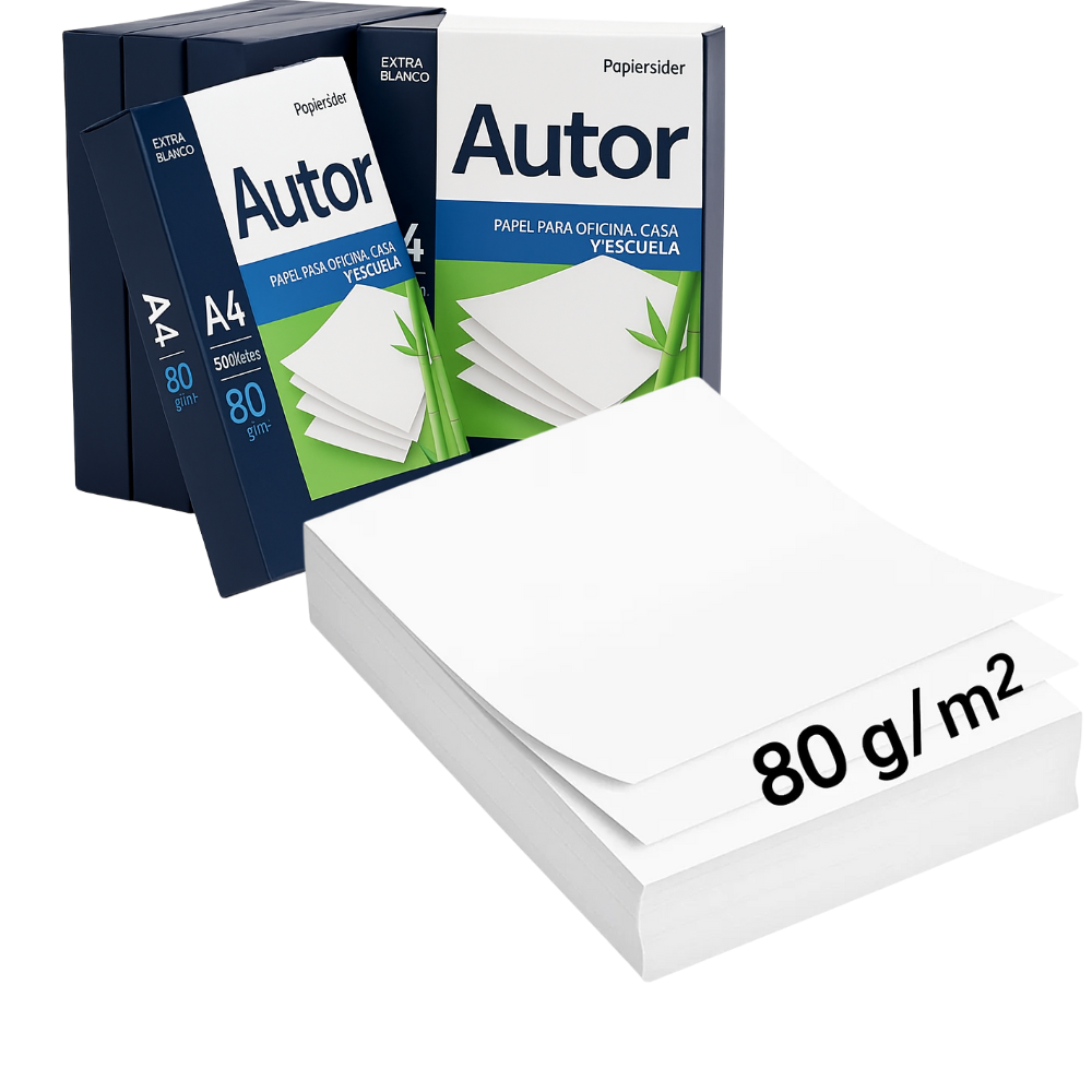 Confezione multipla carta ledesma autor a4 80 g/m² kit da 5 risme