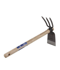 Zappa Doppia Attrezzo Giardinaggio Coltivare Giardino Manico In Legno         