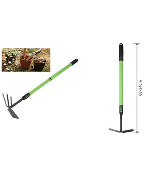 Trade Shop - Zappa Quadra Tridente Doppia Manico Allungabile Attrezzo Giardino 68-94cm 90070 -