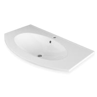Lavabo ad incasso in mineral marmo cm 91x51 cm curvo per mobile bagno *** confezione 1