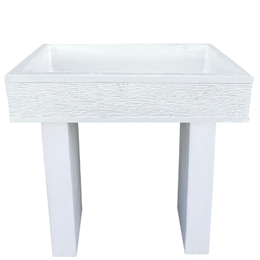 Pilozza serie grecale cemento calcestruzzo l.70 x p.35 x h.16 cm con piedi