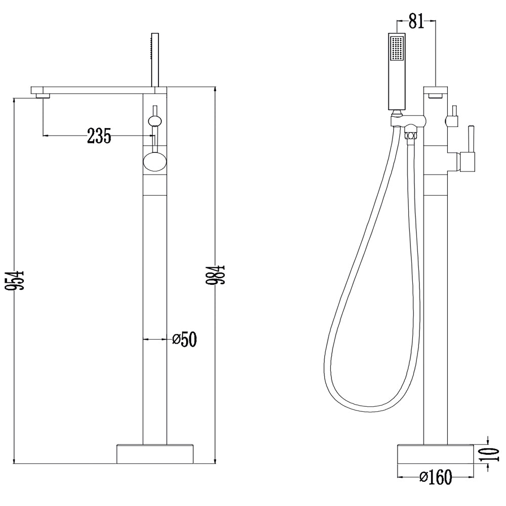 Gruppo vasca 003 rubinetto incasso pavimento vasche free standing ottone