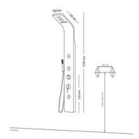 Colonna doccia 007 4 funzioni acciaio inox 3 bocchette idro lombari 20x53x150 cm *** finitura- cromo lucido, confezio...