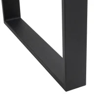 Set 2 Gambe per Tavolo Rettangolari Stile Industriale in Acciaio, Capacità 60 kg, 60x8x72 cm, Nero
