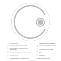 Specchio 5 mm tondo cornice led interruttore touch pvc mdf *** misura Ã˜80, tonalità dimmerabile 2700-4500-6500k, co...