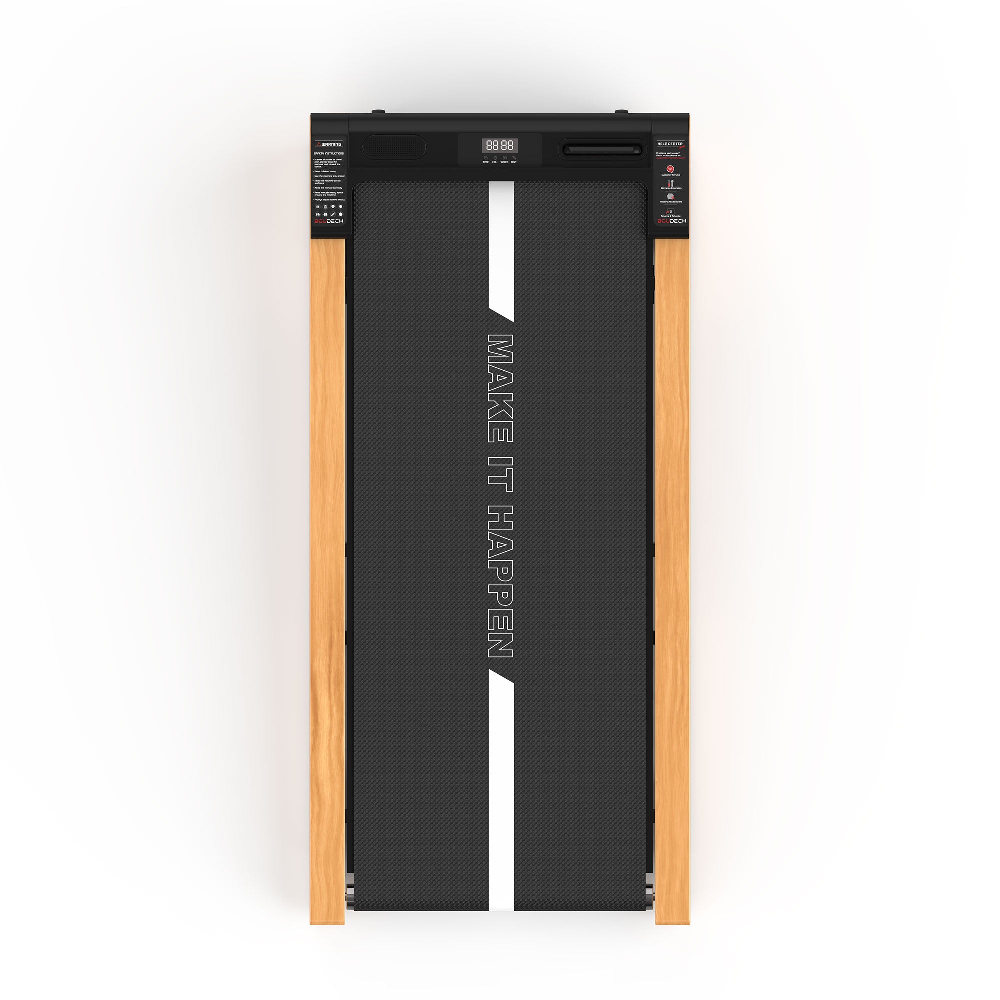 Zenith - Tapis Roulant Salvaspazio con inclinazione fissa 2,5HP max 6 Km/h con Display LCD e Altoparlanti Bluetooth